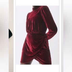 Reformation red velvet dress